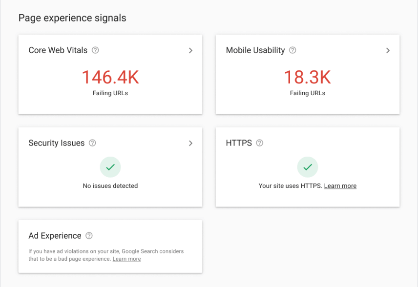 Google-Search-Console-Page-Experience-Signals