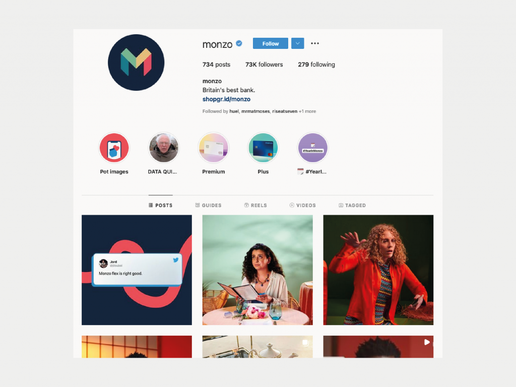 monzo-instagram-social-media-marketing